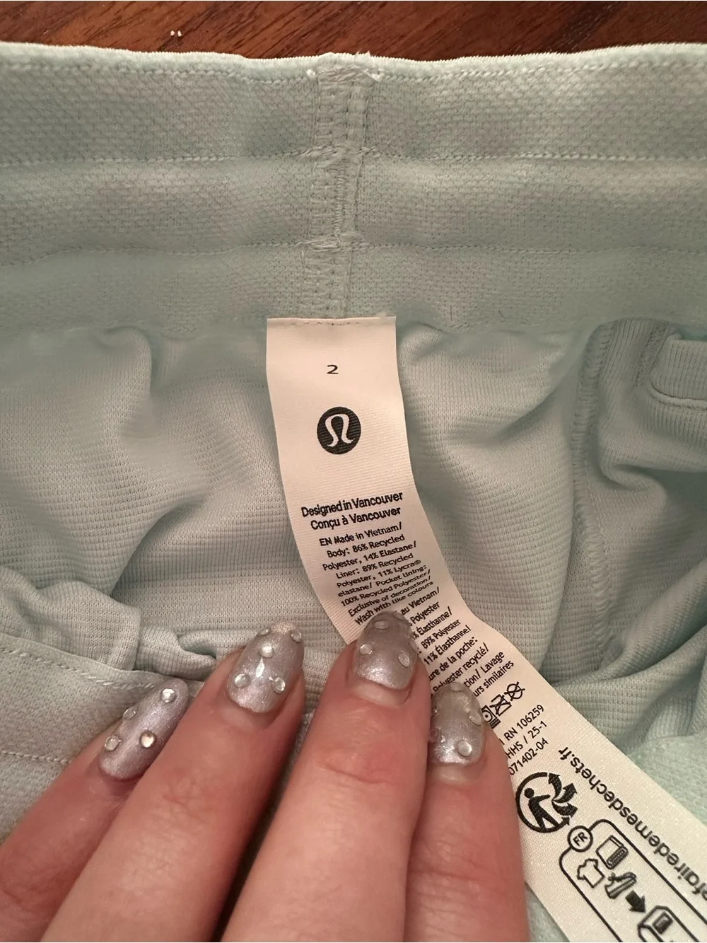 lululemon athletica Pale Mint Athletic Shorts
